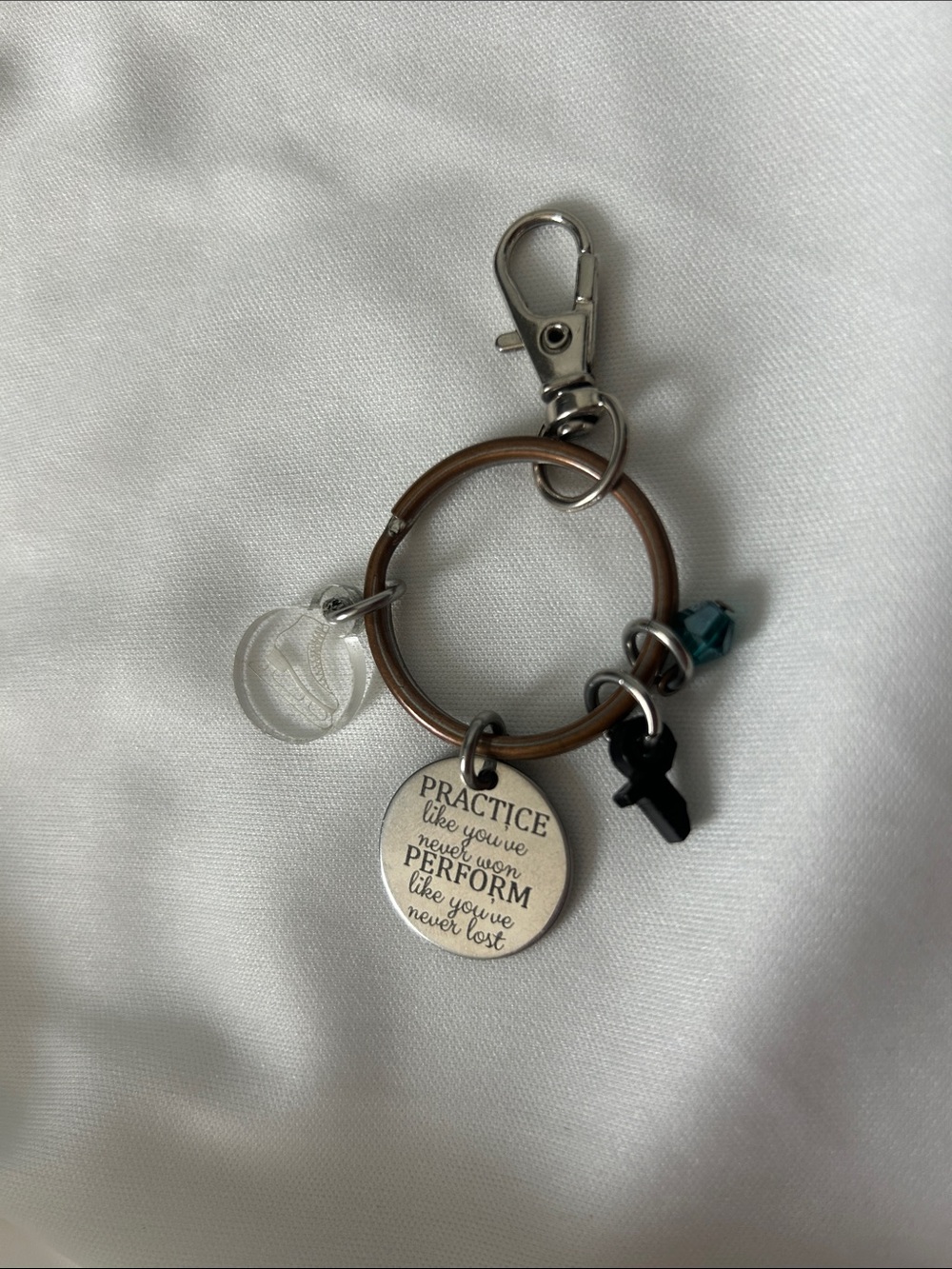 Figure skating keychain